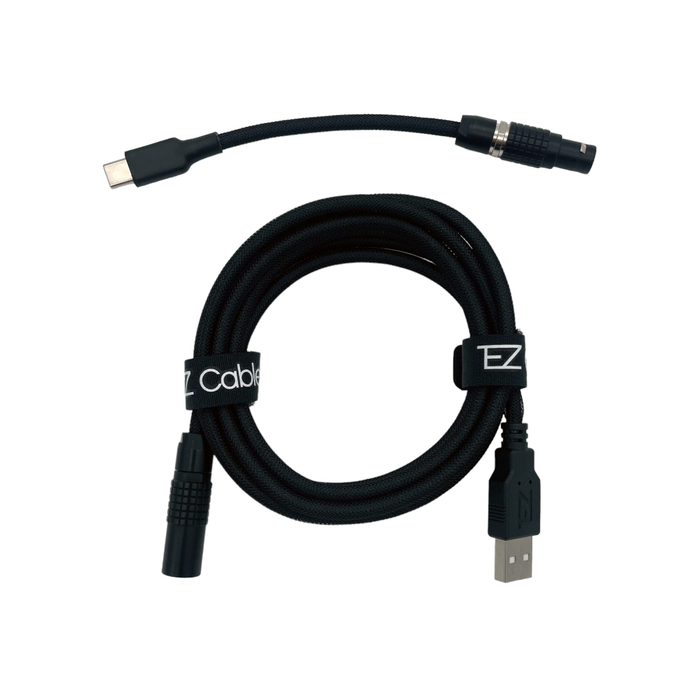 Black Lemo Straight Keyboard Cable (LEMO Cable Alternative)